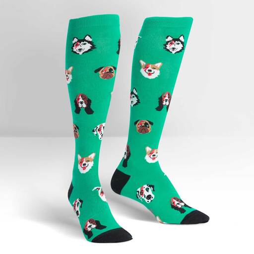 Sock It To Me - “Dogs of Rock” Women's Knee High Socks