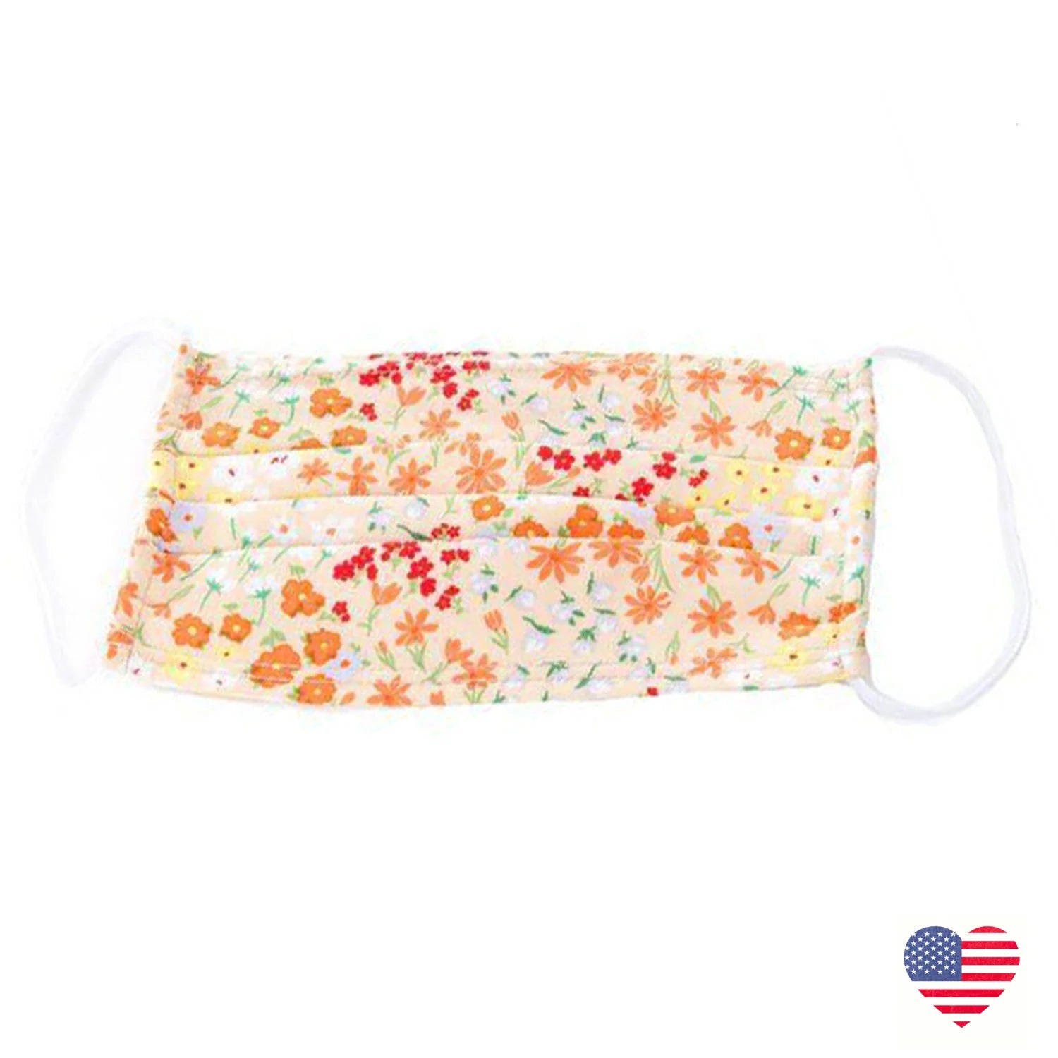 Accent Accessories - Cream Floral Face Mask