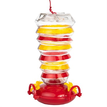 Hummingbird Feeder Striped Glass