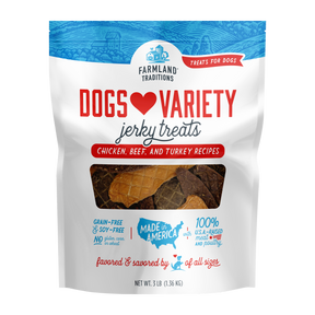 Dogs Love Variety - Jerky Treats Chicken/Beef/Turkey