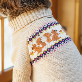 Dog Sweater Squirrel Cable Knit