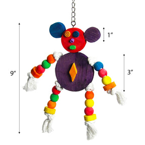 A & E Cage Company - Crazy Wooden Mouse Bird Toy