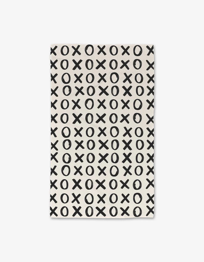 Geometry - Tea Towel Hugs and Kisses White