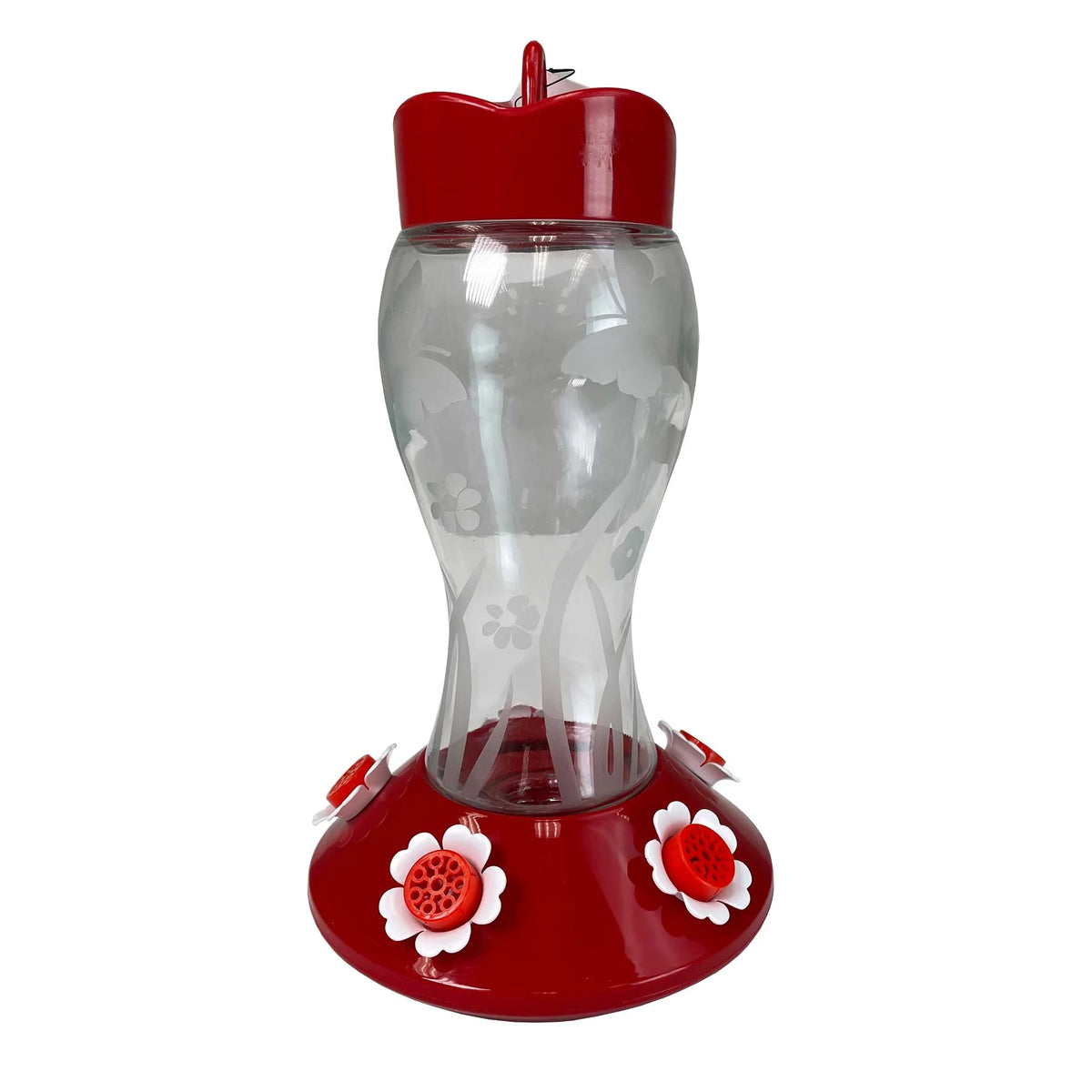 Hummingbird Feeder Etched with Daisies & Butterflies