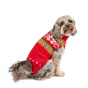 Dog Sweater Jolly Red