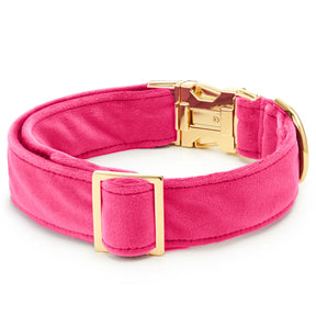 Dog Collar Hot Pink Velvet