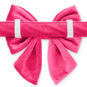 Dog Bow Lady Hot Pink Velvet