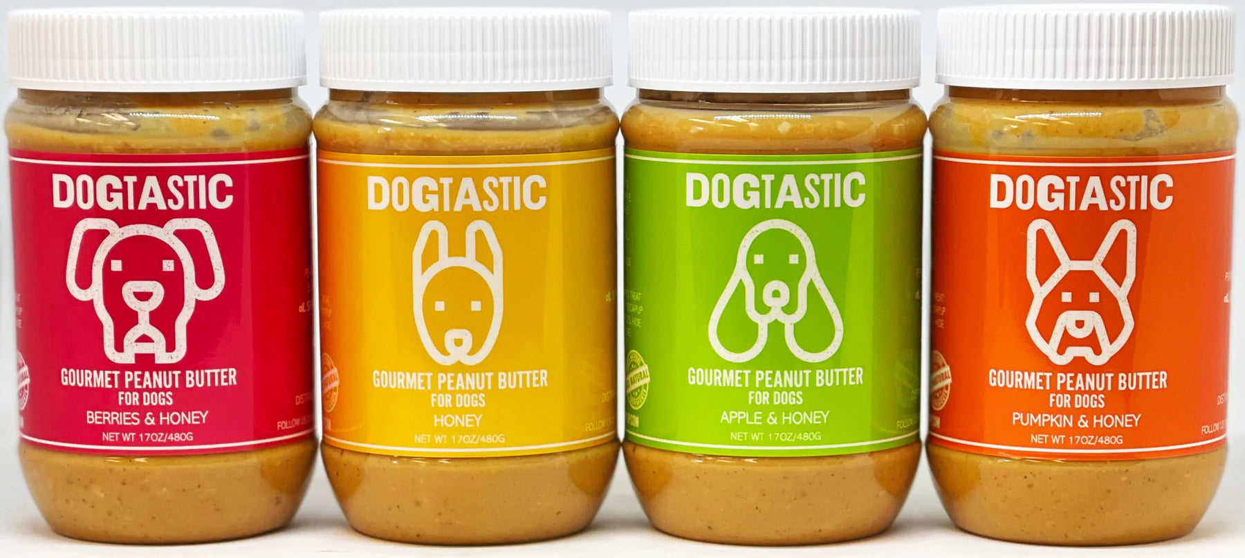 Dogtastic Gourmet Peanut Butter, Pumpkin, Honey for Dogs