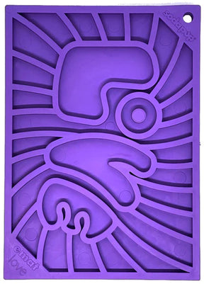 Enrichment Dog Lick Mat - Groovy Love Design