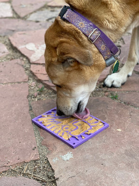 Enrichment Dog Lick Mat - Groovy Love Design