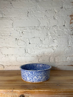 Blue Speckle Dog Bowl