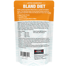 KOHA Bland Diet Chicken & Rice Pouches Wet Dog Food