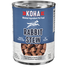 KOHA, Minimal Ingredient - All Breeds, Adult Dog Rabbit Stew Recipe Canned Dog Food