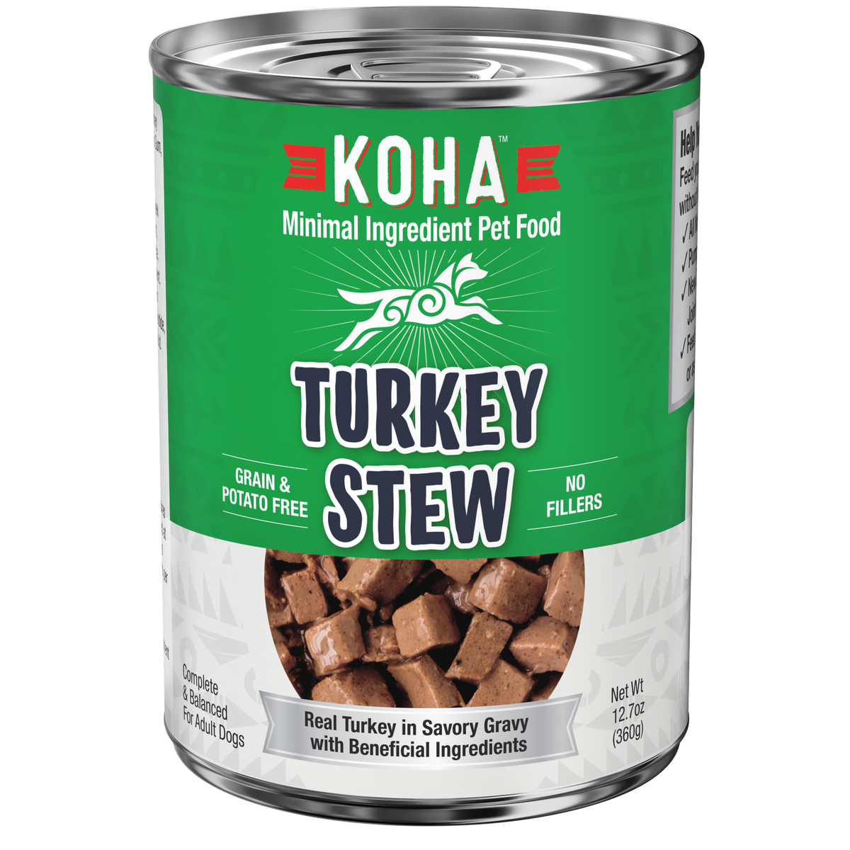 KOHA, Minimal Ingredient - All Breeds, Adult Dog Turkey Stew Recipe Canned Dog Food