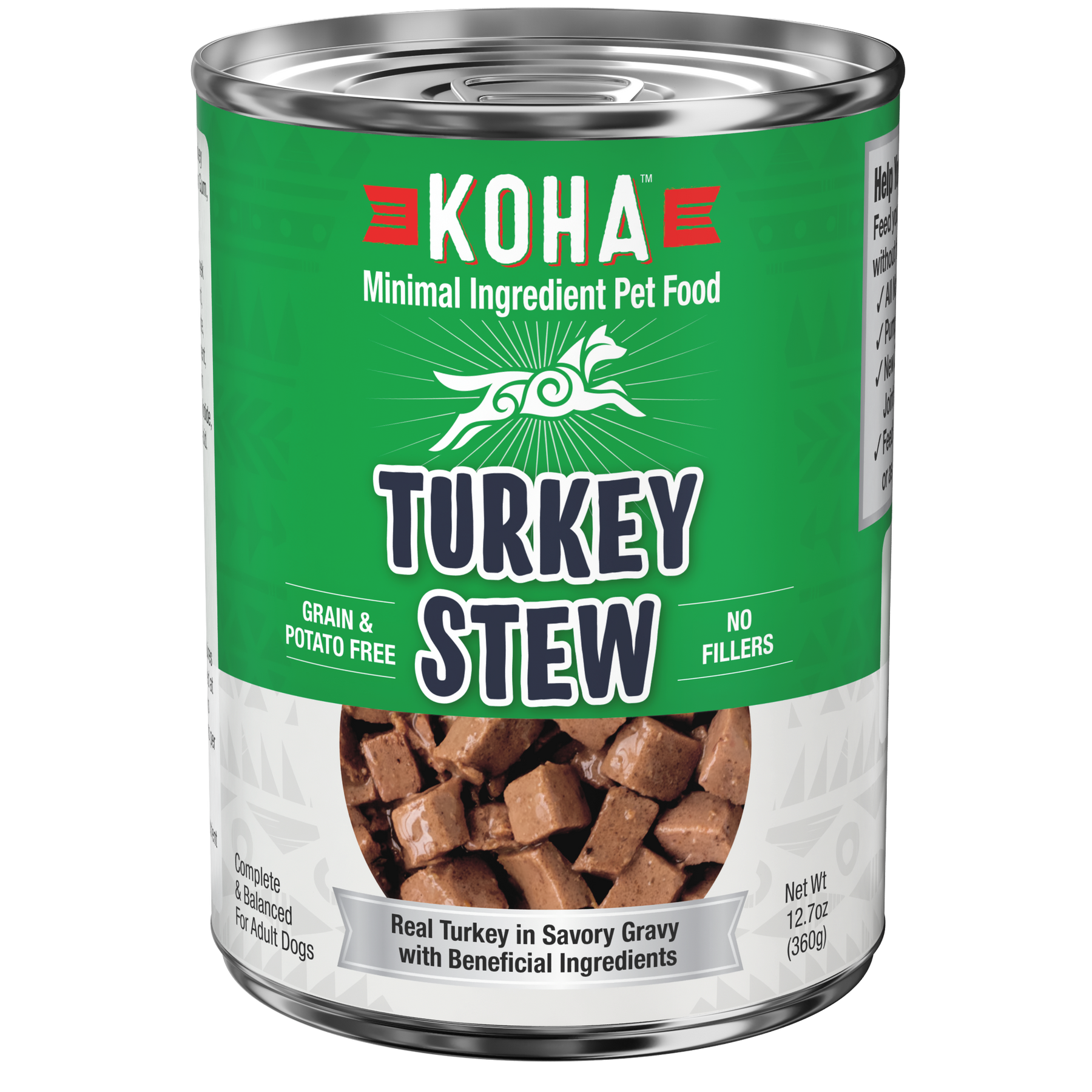 KOHA, Minimal Ingredient - All Breeds, Adult Dog Turkey Stew Recipe Canned Dog Food