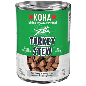 KOHA, Minimal Ingredient - All Breeds, Adult Dog Turkey Stew Recipe Canned Dog Food