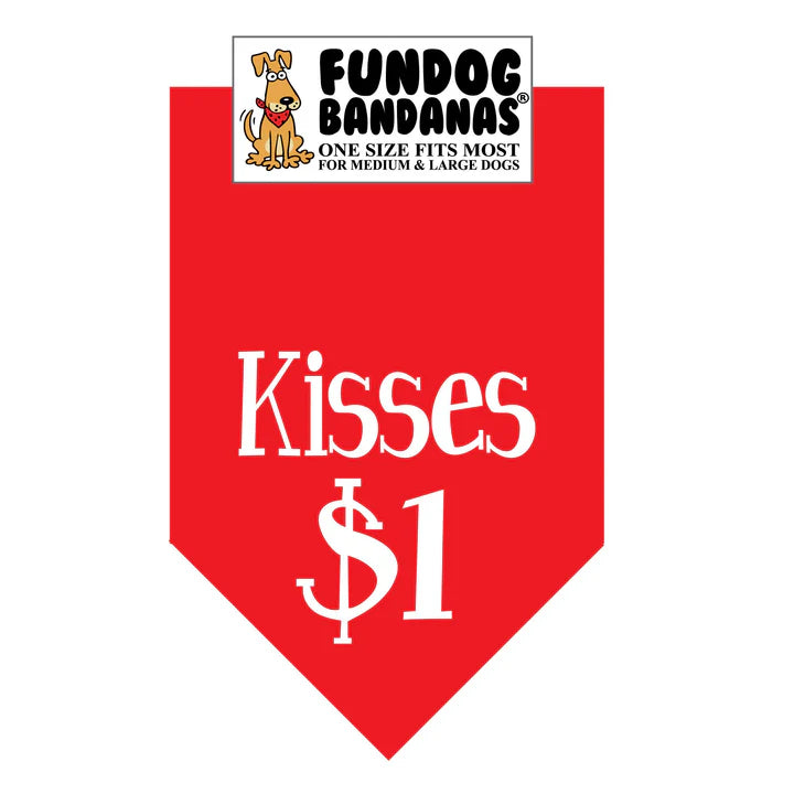 Dog Bandana Kisses $1