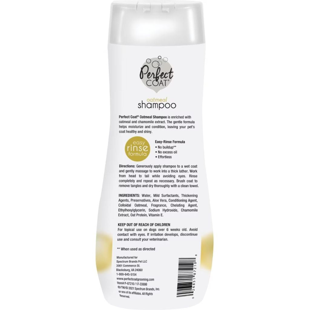 8in1 - Perfect Coat Natural Oatmeal Dog Shampoo - Honey Vanilla 16 oz.