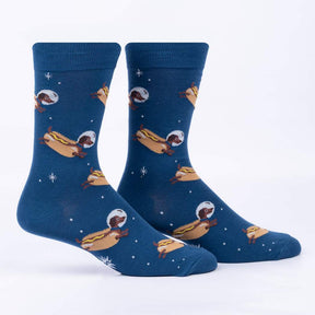 Sock It To Me - Socks Weiner Dogs In Space Men's Crew