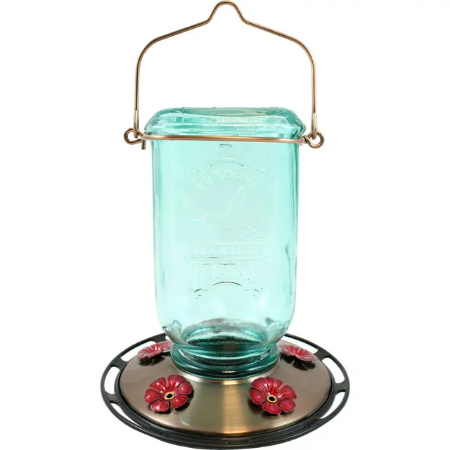 More Birds - Mason Jar Hummingbird Feeder