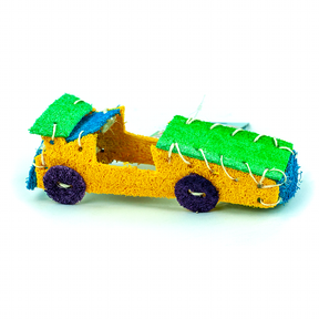 A & E Cage Company - Nibbles Small Animal Loofah Chew Toy, Race Car