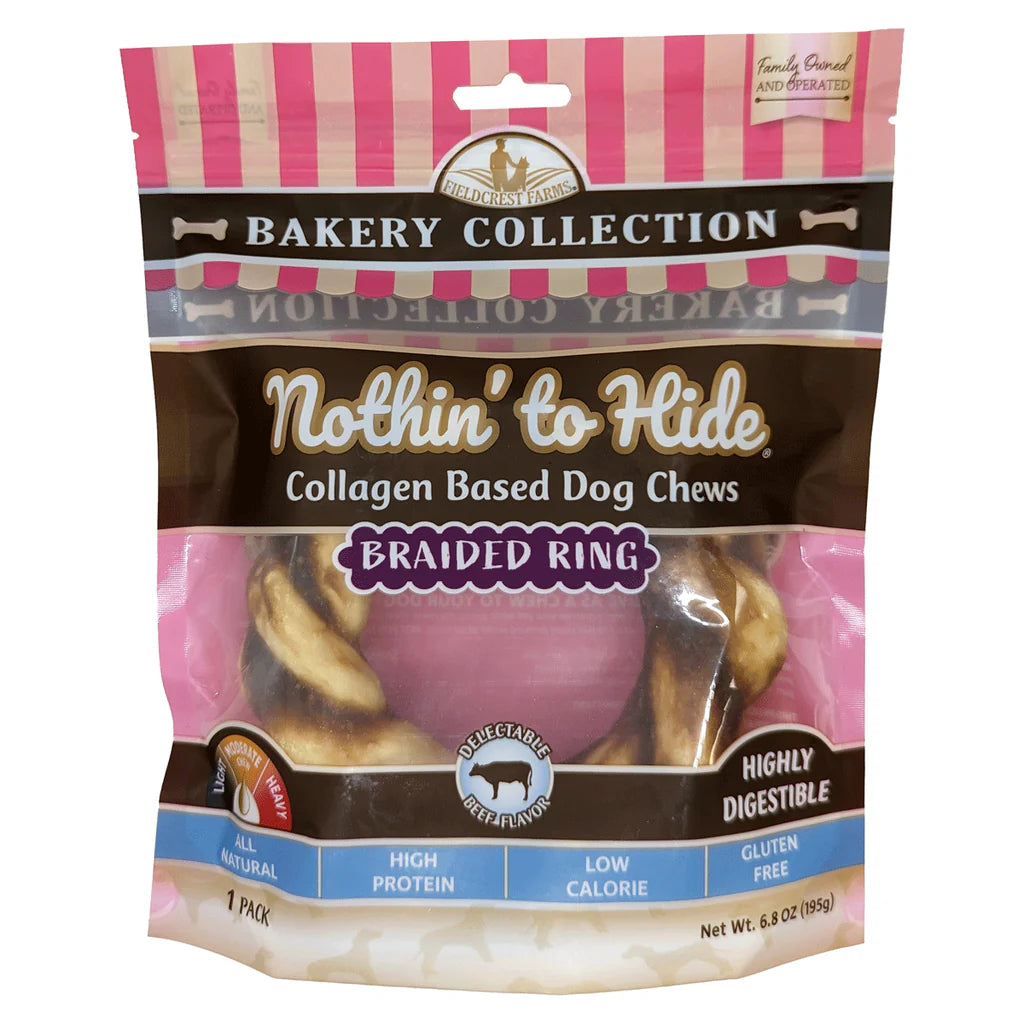 Nothin' To Hide Bakery Beef Braided Ring Dog Chews