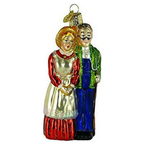 Old World Christmas - Farm Couple Ornament