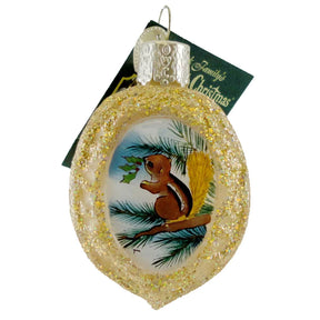 Old World Christmas - Squirrel on Walnut Ornament