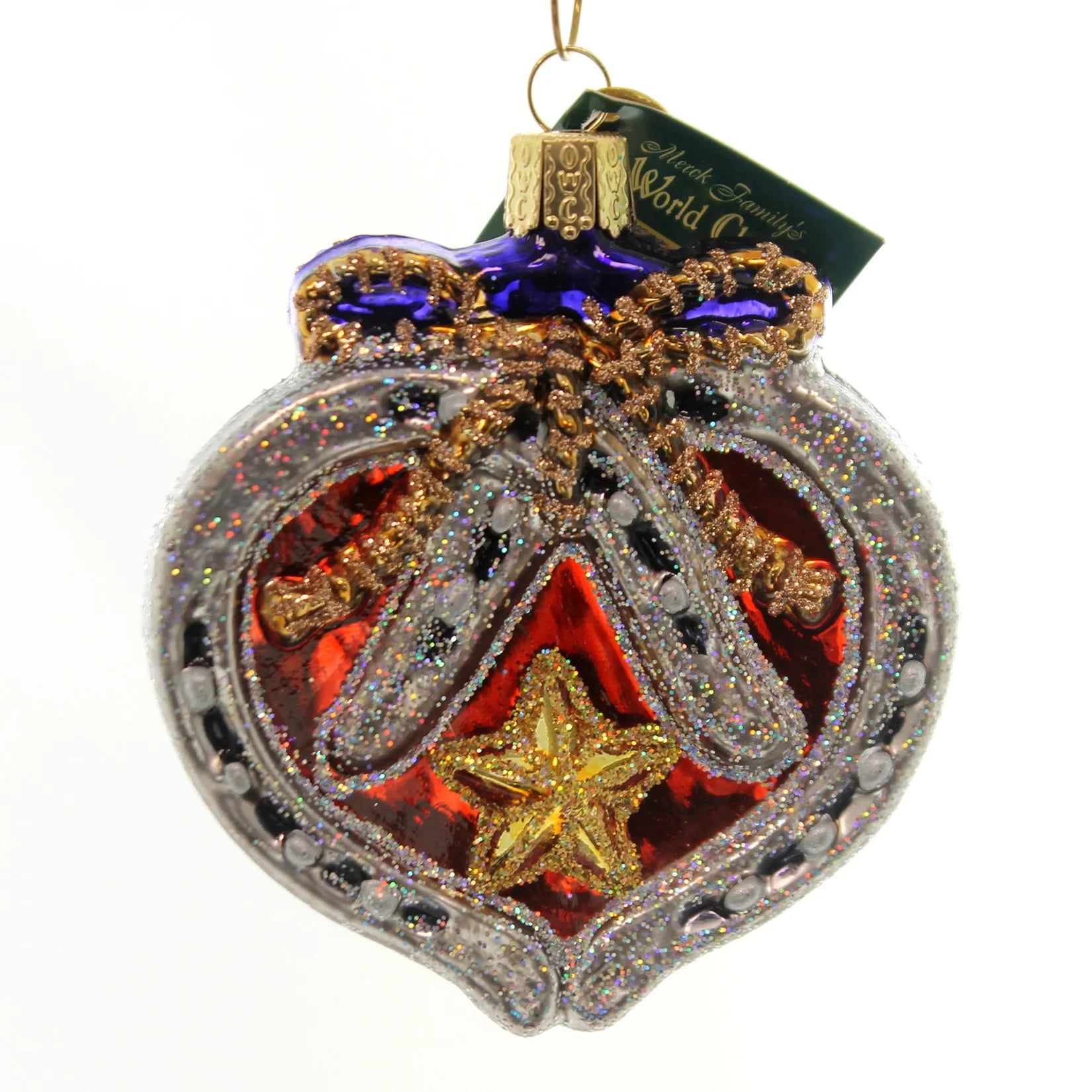 Old World Christmas - Western Horseshoe Heart Ornament