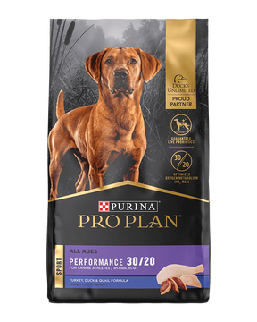 Purina Pro Plan - Performance 30/20 Active Dogs, All Life Stages Duck & Quail Recipe Dry Dog Food