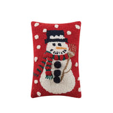 Peking Handicraft Pillow Snowman Hook Oblong