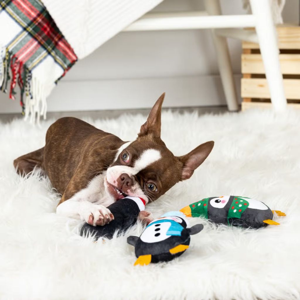 Petshop by Fringe Studio - Have an Ice Christmas Penguins Dog Toy