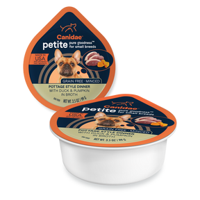 Canidae - PURE Petite Wet Dog Food Grain Free Minced Duck and Pumpkin Recipe for Small Breed Dogs