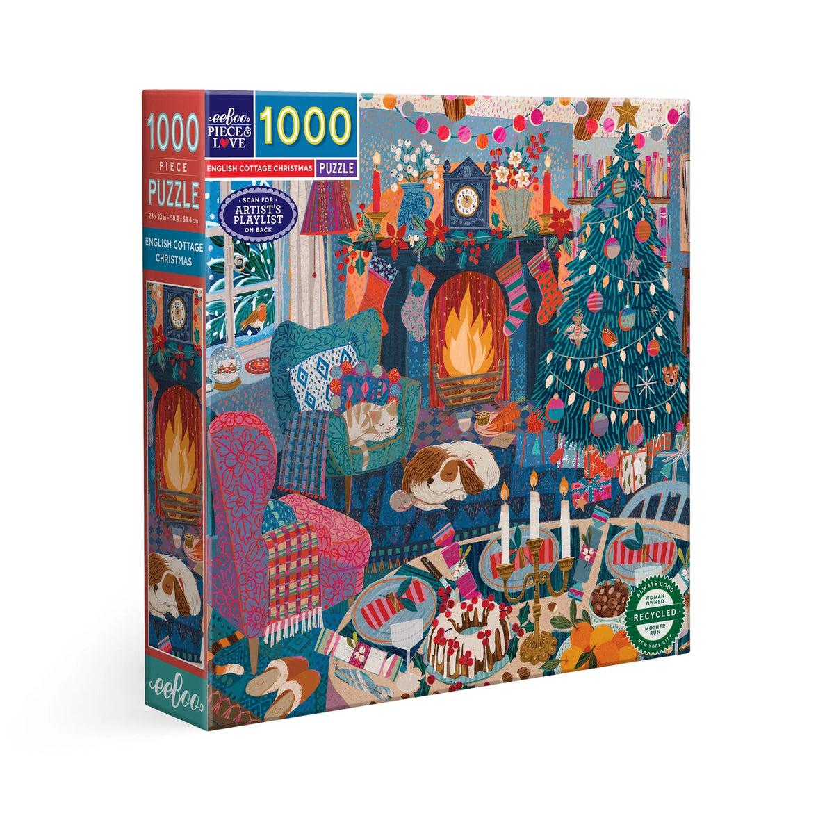 English Cottage Christmas 1000 Piece Puzzle