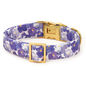 Dog Collar Pressed Pansies