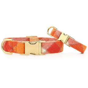 Dog Collar Pumpkin Spice Flannel Fall