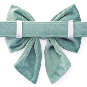 Dog Bow Sage Velvet Fall Lady