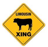 Limousin Cow X-ing Sign