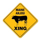 Maine Anjou Cow X-ing Sign