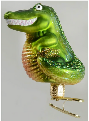 Old World Christmas - Happy Gator Clip-On Ornament