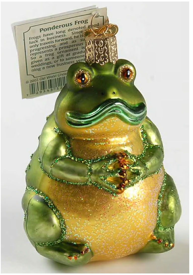 Old World Christmas - Ponderosa Frog Ornament