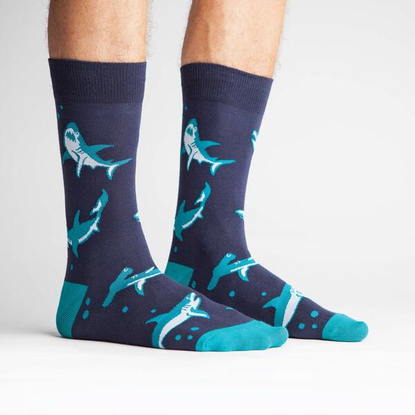 Sock It To Me - Shark Attack Men's Crew Socks