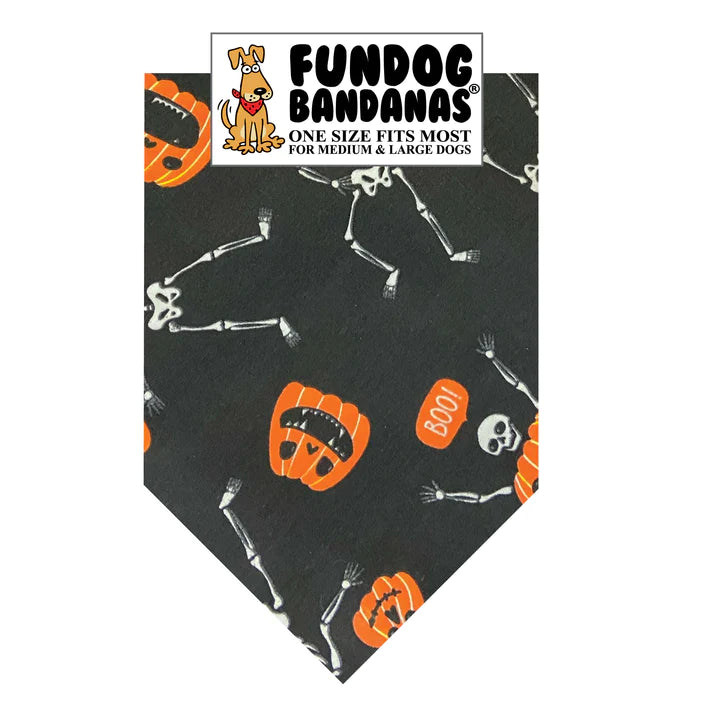 Dog Bandana Skeletons/Pumpkins