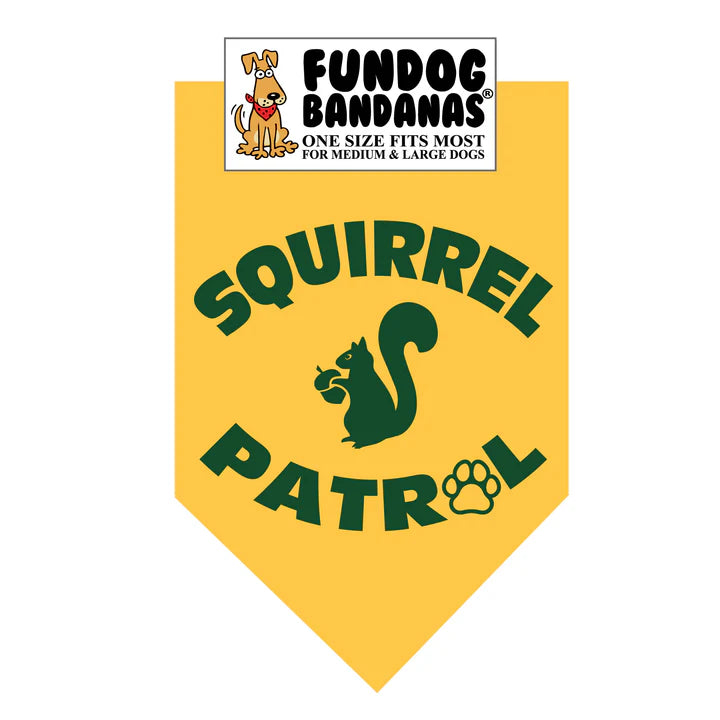 Dog Bandana Squirrel Patrol