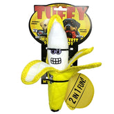 Tuffy Funny Food Banana Durable Squeak Toy