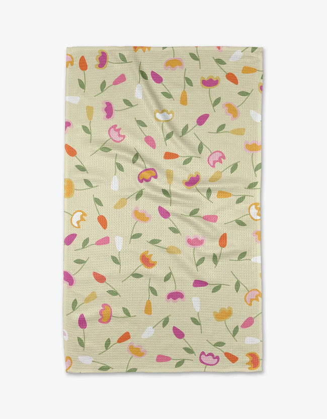 Geometry - Tea Towel Bright Buds