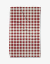 Geometry - Tea Towel Christmas Gingham Red