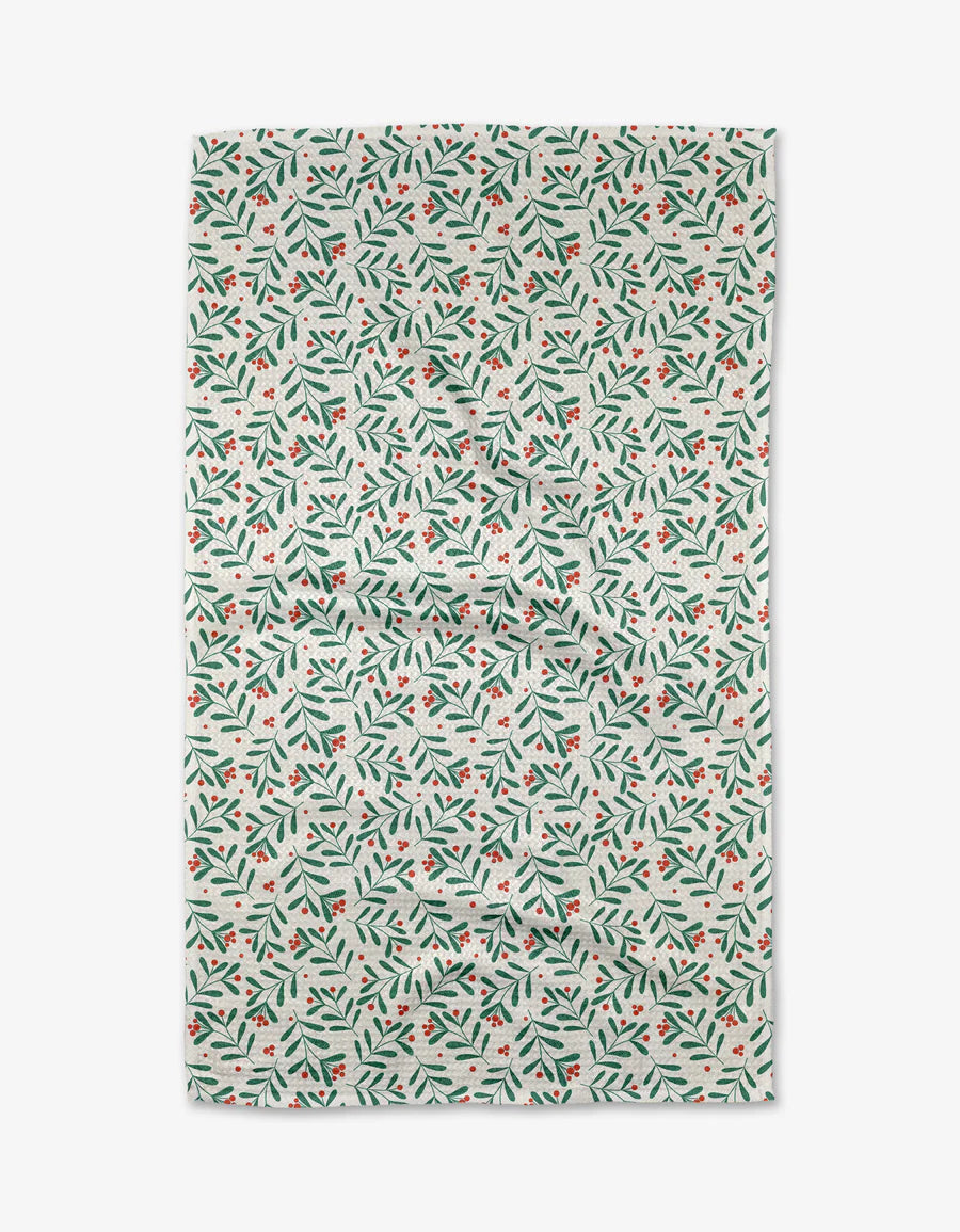 Geometry - Tea Towel Merry Berry Cherry Red