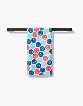 Geometry - Tea Towel Smiley Face July