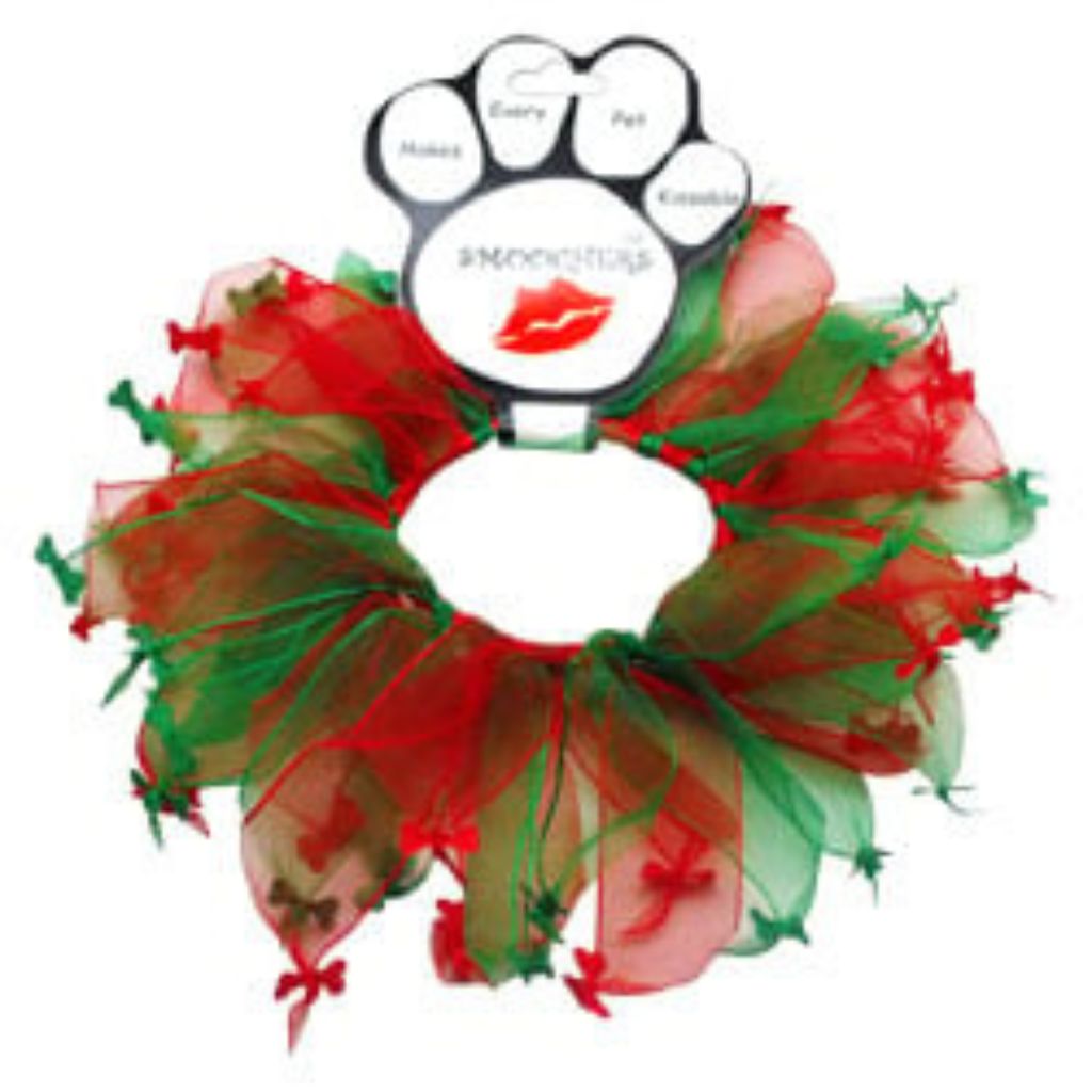 Smoochers Christmas Bones Wreath Collar